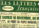 Les lettres françaises n° 644 - Le samedi 10 novembre au Vél' D'Hiv', la vente du C.N.E. au profit du peuple hongrois, Le comité national des ...