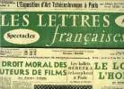Les lettres françaises n° 675 + supplément - Le droit morale des auteurs de films par Georges Sadoul, Les ballets Berezka triomphent a Paris, Le lot ...