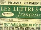 Les lettres françaises n° 700 - De 14h30 a 19h, tout Paris samedi au Vél' D'Hiv' pour la vente du C.N.E., L'art imprévisible ou le roman d'aujourd'hui ...