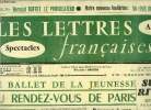 Les lettres françaises n° 705 - Le ballet de la jeunesse au rendez vous de Paris, réponse a une certaine critique par Roger Vadim, Sur ce rivage par ...
