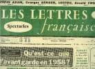 Les lettres françaises n° 725 - Qu'est ce que l'avant garde en 1958 ? Jean Dewasne, Chant de prairial par Aragon, Renart a l'exposition de Bruxelles ...