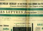 Les lettres françaises n° 1022 - Deux lettres inédites de Kafka, Un bergman pas comme les autres ou un bergman au bout des autres, Brendan Behan par ...