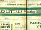 Les lettres françaises n° 1035 - L'actualité d'un anniversaire, a propos d'Eminesco par Charles Camproux, Le monde enchanté de Chagall, Panique a ...