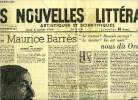Les nouvelles littéraires, artistiques et scientifiques n° 1114 - Maurice Barrès par André Maurois, Le cinéma ? Mauvais partout, le théatre ? Un art ...