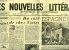 Les nouvelles litt&eacute;raires, artistiques et scientifiques n&deg; 1176 - Romancier ou th&eacute;ologien ? par A. Pierhal, Chaque lettre compte par Pierre Audiat, Du ...