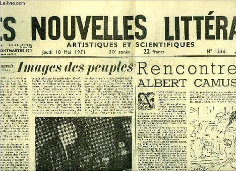 Les nouvelles littéraires, artistiques et scientifiques n° 1236 - Images des peuples par André Maurois, Rencontre avec Albert Camus par Gabriel ...