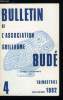 Bulletin de l'association Guillaume Budé n° 4 - XIe congrès de l'association Guillaume Budé, Le mythe et l'espérance par Maurice Schumann, Images de ...