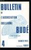 Bulletin de l'association Guillaume Budé n° 4 - Niveaux de l'existence pastorale chez Virgile par I. Tar, Regards sur la peinture romaine par A. ...