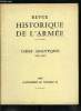 Revue historique des armées - tables analytiques 1941-1968. Collectif