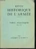Revue historique des armées - tables analytiques 1941-1968. Collectif