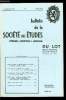Bulletin de la société des études littéraires, scientifiques et artistiques du Lot tome CIV n° 2 - Les églises préromanes a angles arrondis par Louis ...