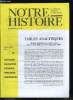 Notre histoire hors série n° 51 - Tables analytiques couvrant l'ensemble des articles parus du n° 1 (mai 1984) au n° 117 (décembre 1994). Collectif