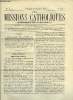 Les missions catholiques n° 123 - Bengale oriental, Le brahmoïsme hindou, état de la mission catholique, Suisse, réunion catholique a Einsiedeln, ...