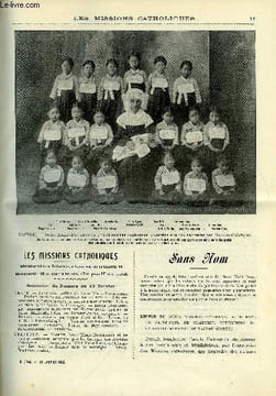 Les missions catholiques n° 2744 - Sans nom, lettre de Soeur Marie Donatienne, Prière pour la propagation de la foi, Les orphelines d'Ambatolampy a ...