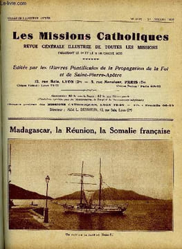 Les missions catholiques n° 3137 - Madagascar, la Réunion, la Somalie française, L'église catholique a Madagascar, Saint Vincent de Paul et la mission ...