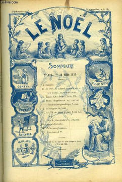 Le Noël n° 175 - La fille du colonel (suite) par Jules Bouvattier, Jeanne d'Arc devant Charles VII, Construction géométrique par Lemot, Le fils du ...