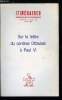 Itinéraires, chroniques et documents - supplément au n° 142 - Sur la lettre du cardinal Ottaviani a Paul VI. Collectif