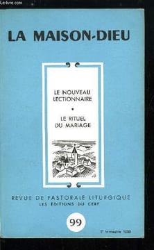 La Maison-Dieu n° 99 - Lectures bibliques et mystère du salut par A.M. Roguet, Présentation du nouveau lectionnaire par Claude Wiéner, La traduction ...