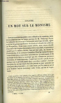 Etudes religieuses, philosophiques, historiques et littéraires tome 12 n° 6 - Encore un mot sur le monisme par P. de Bonniot, Saint François de Sales, ...
