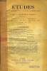 Etudes tome 166 n° 1 - L'étude de l'écriture sainte d'après l'encyclique paraclitus par Joseph Huby, La reconstitution spirituelle du pays, le ...