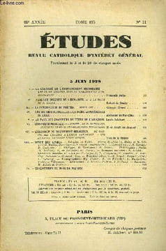 Etudes tome 195 n° 11 - La gratuité de l'enseignement secondaire, une étape décisive vers le monopole de l'enseignement par François Datin, Vers les ...