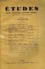 Etudes tome 206 n° 1 - Les catholiques et l'église laïque par Benoit Emonet, L'opinion catholique allemande et la victoire de Hitler par Robert ...