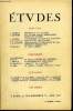 Etudes tome 288 n° 3 - Bienheureux les pauvres par J. Daniélou, Une grande figure missionnaire : Hippolyte Desideri par J. Bastaire, L'intégration ...