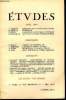 Etudes tome 305 n° 4 - Cinquante ans de sciences religieuses par J. Daniélou, Témoignage par H. Fréville, La création scientifique et technique par F. ...