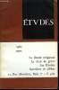 Etudes tome 320 n° 3 - La liberté religieuse au forum international par H. de Riedmatten, La grève dans la société contemporaine par J. Savatier, ...