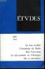 Etudes tome 328 n° 5 - La loi scolaire par Edmond Vandermeersch, L'assassinat du Biafra par Pierre Chauleur, Renaissance du nazisme en Allemagne de ...