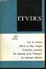 Etudes tome 331 n° 7 - Un tournant pour l'Europe ? par R. Legrand Lane, Le Soudan cherche son équilibre par Pierre Rondot, Fièvre au Pays basque par ...
