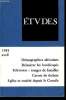 Etudes tome 354 n° 4 - Développement et problèmes démographiques africains par P. Chauleur, La Tunisie en mouvement par P. Rondot, La réinsertion ...