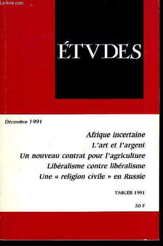 Etudes tome 375 n° 12 - Afrique incertaine par François Gaulme, Océans, géographie et stratégie par Guy Labouérie, L'environnement, enjeu pour les ...