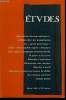 Etudes tome 382 n° 3 - Un débat entre musulmans par Edouard Farahian et Nader Michel, La santé génésique, nouveau concept démographique par Pierre ...