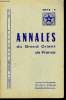 Annales du Grand Orient de France - supplément au bulletin du G.O. de France n° 79 - Déclaration du conseil de l'ordre contre la répression ...