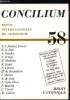 Concilium n° 58 - Pour l'histoire de la constitution de l'église par Karl August Fink, Sociologie et structure de l'Eglise par Andrew Greeley, ...