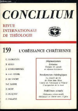 Concilium n° 159 - Déviations de l'obéissance chrétienne par Tullo Goffi, Critique du monde sur l'obéissance chrétienne et réponse chrétienne par ...