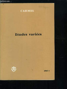 Carmel n° 19 - Etudes variées - Le triple gémissement, commentaire spirituel de Rom 8, 18-27, L'échelle de Jacob chez St Benoit et St Jean de la ...