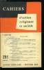 Cahiers d'action religieuse et sociale n&deg; 291 - Le chr&eacute;tien et la richesse, L'encyclique Princeps pastorum sur les missions, Les &eacute;piceries Leclerc, ...