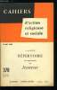 Cahiers d'action religieuse et sociale n&deg; 370 - R&eacute;pertoire des organisations de jeunesse par A. du Laurens, Quatre familles principales, Institutions ...