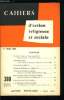 Cahiers d'action religieuse et sociale n&deg; 380 - De quoi le monde a-t-il besoin aujourd'hui ? Message de No&euml;l du Pape Paul VI, Informations sociales, ...