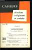 Cahiers d'action religieuse et sociale n&deg; 384 - Politique des revenus, rapport Mass&eacute;, Les infirmi&egrave;res, promotion de la profession, Conf&eacute;rences ...