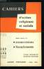 Cahiers d'action religieuse et sociale n° 389-390 - L'enseignement de l'Eglise, l'enseignement pontifical, les évêque français et les reconversions, ...