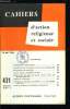 Cahiers d'action religieuse et sociale n&deg; 431 - La bienheureuse Vierge et l'&eacute;glise, La participation des travailleurs a la croissance des entreprises, ...