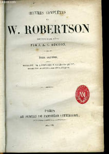 Oeuvres complètes de W. Robertson - 2 tomes
