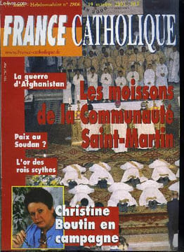 France catholique n° 2806 - Christine Boutin par Gérard Leclerc, Sauver les apparences par Alice Tulle, Après le 11 septembre, paix au Soudan ? par ...