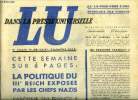 Lu dans la presse universelle n° 112 - Le néo-socialisme et la crise de l'état français, un document important, Le IIIe Reich s'organise, mesures ...