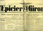 L'épicier Girondin n° 97 - A la manière de Lisieux par E. Musset, Contre l'augmentation des impots par D. Laconche, XXXe congrès national de la ...