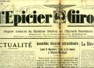 L'épicier Girondin n° 130 - Actualité par R. Cossaune, Assemblée générale extraordinaire, Chronique de la répression des fraudes, La dévaluation et ...
