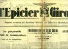 L'épicier Girondin n° 147 - Les groupements d'achats de consommateurs, projet de loi Dommange, Inauguration du siège social, le 22 mai 1938, Assemblée ...